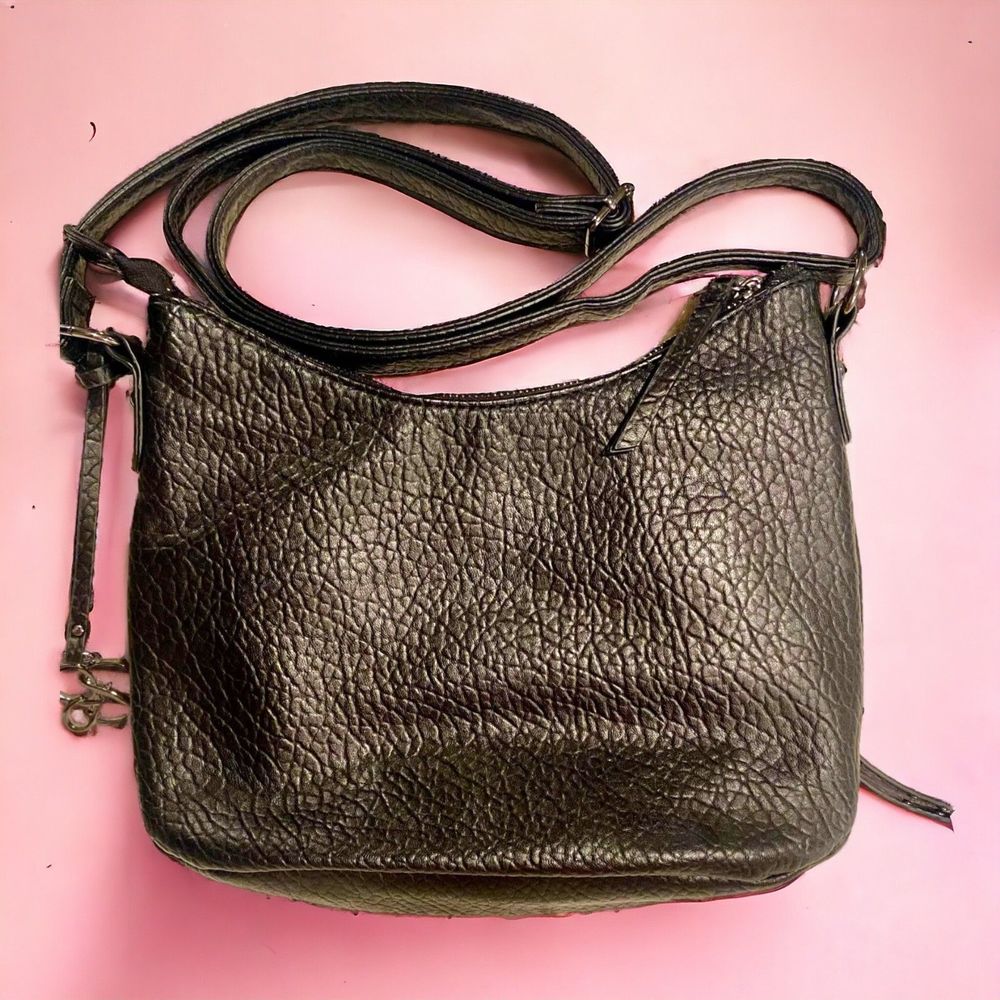Jessica Simpson Purse Leather Crossbody Medium Black